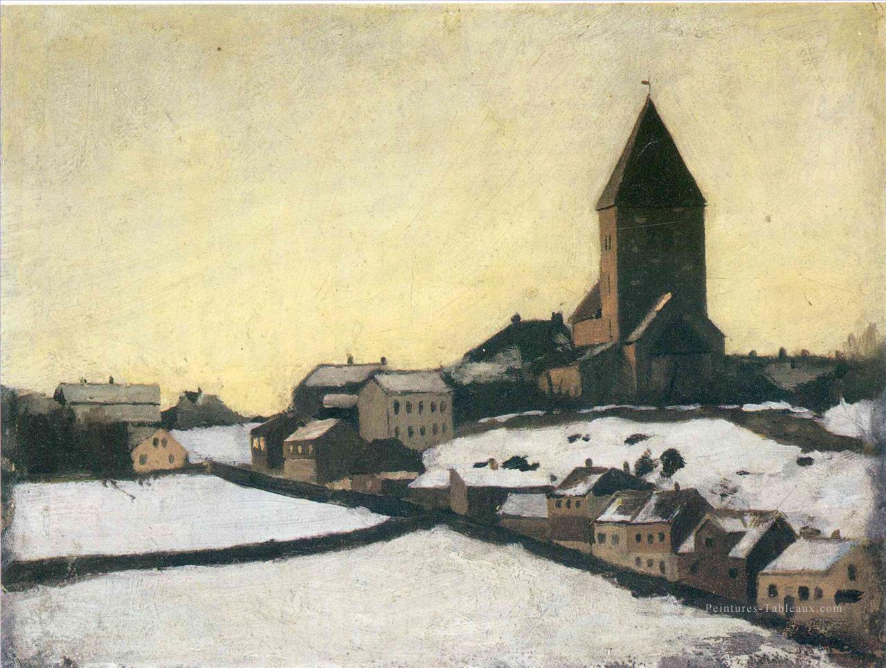 ancienne église aker 1881 Edvard Munch Peintures à l'huile